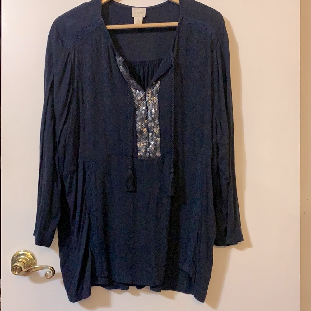 Chicos Renaissance style brocade top Size 3 (L/XL)